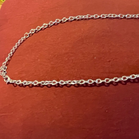 Silver Red Stone Necklace - Picture 3 of 3